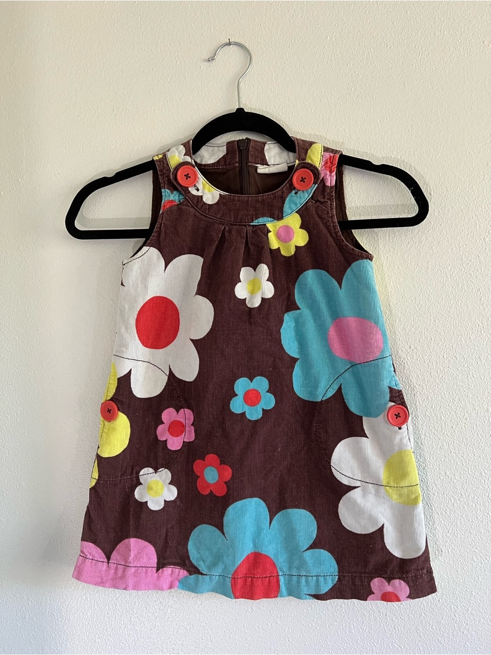 Boden Brown Dress with Multicolor Floral Print